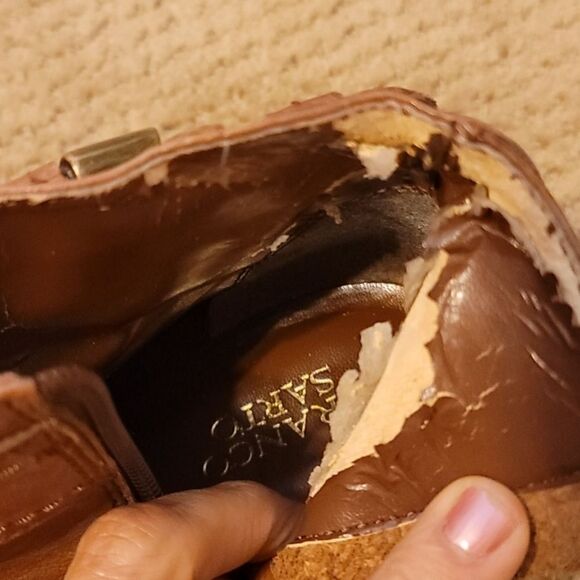 Franco Sarto Stacked Heel leather Ankle Boot - Picture 5 of 7